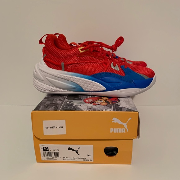 [BRAND NEW] PUMA RS-DREAMER SUPER MARIO 64 GRADE SCHOOL SHOES SIZE 5Y SNEAKERS - Picture 2 of 8